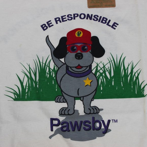 NWT VINTAGE TEE SHIRT PAWSBY PLANET INK ANVIL ORGANIC YOUTH LARGE SIZE 11/12 - Picture 1 of 6